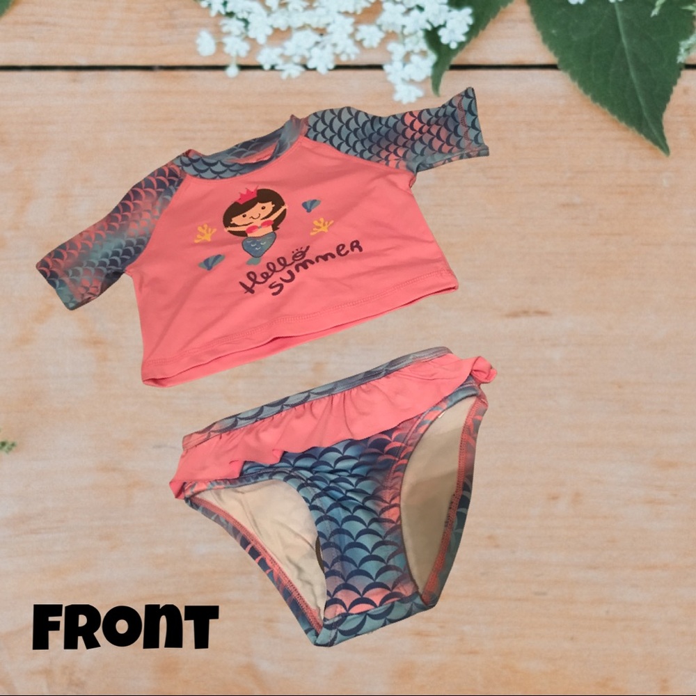 Toddler girls 2 piece swimsuit